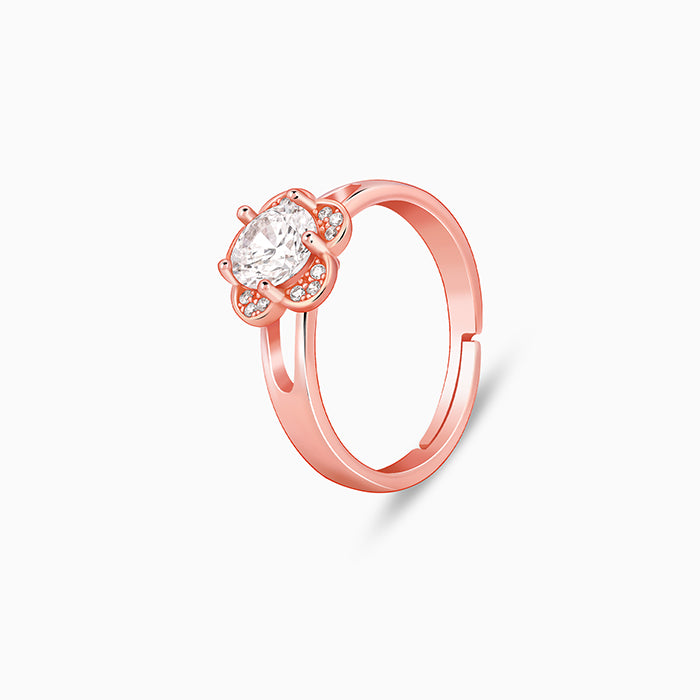 Rose Gold Buttercups Floral Ring