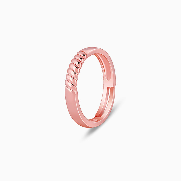 Rose Gold Rope Ring