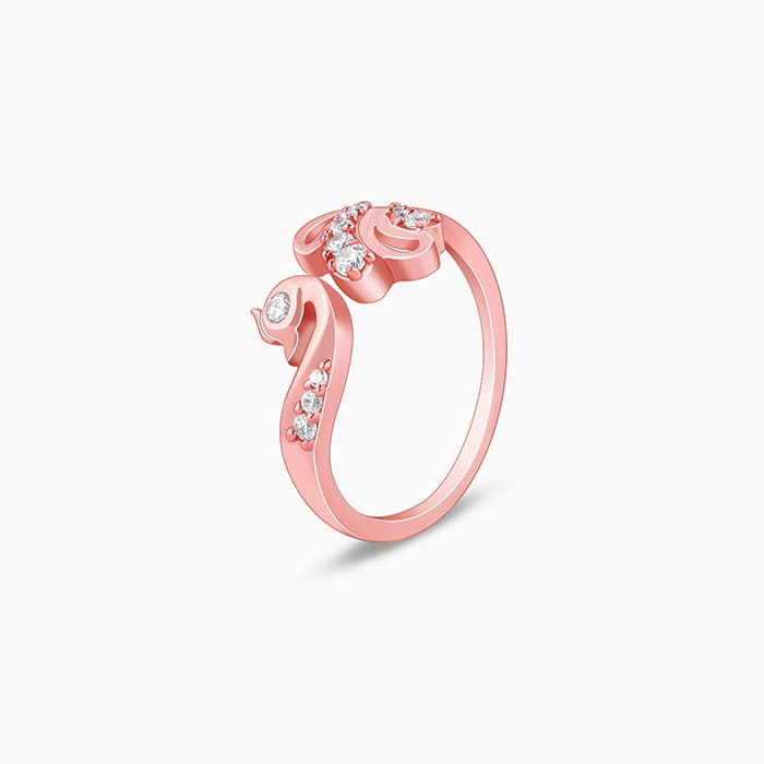 Rose Gold Manmohak Mor Ring