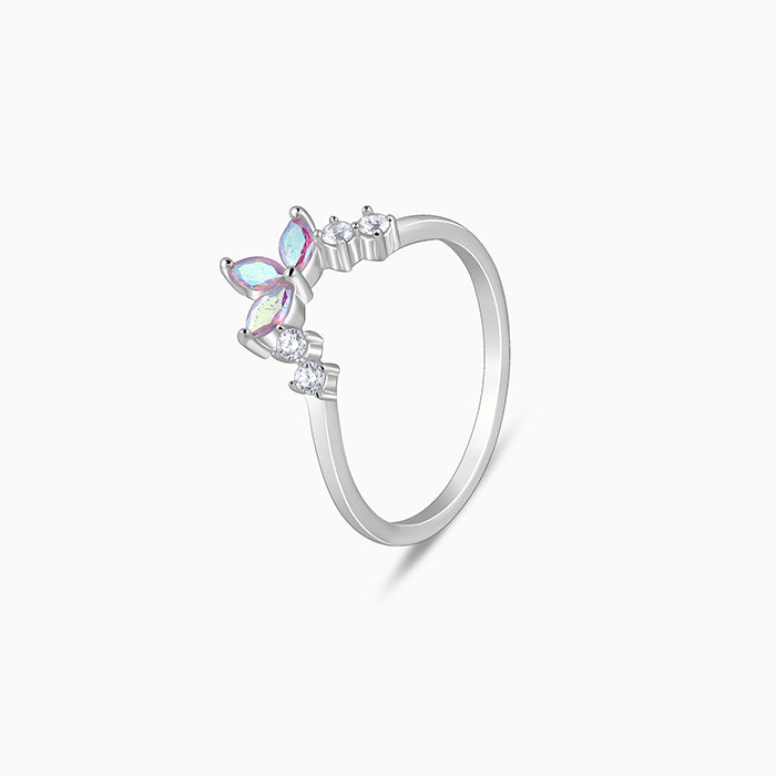 Silver Leafy Vanki Ring