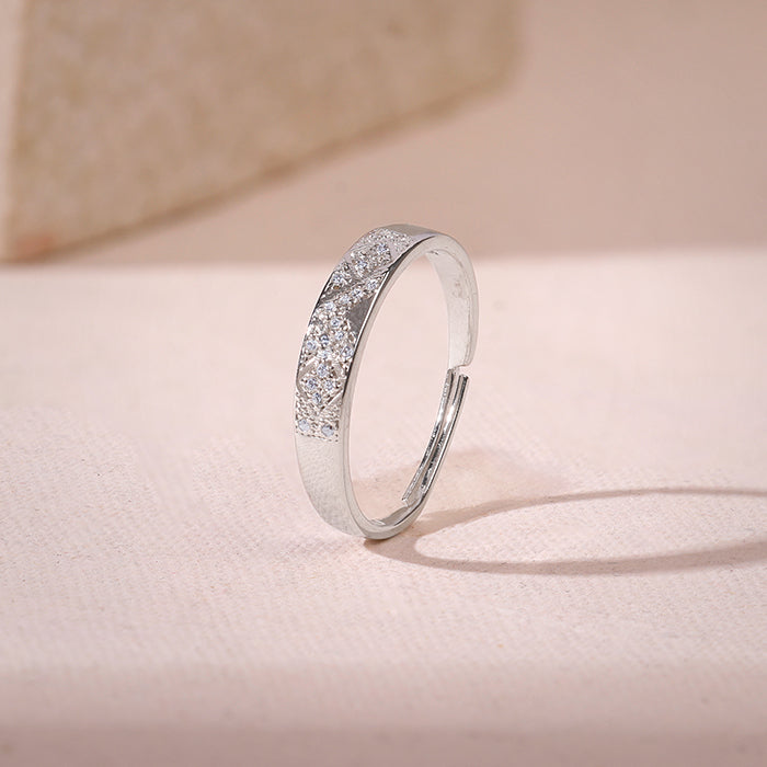 Silver Modern Minimalism Ring For Him