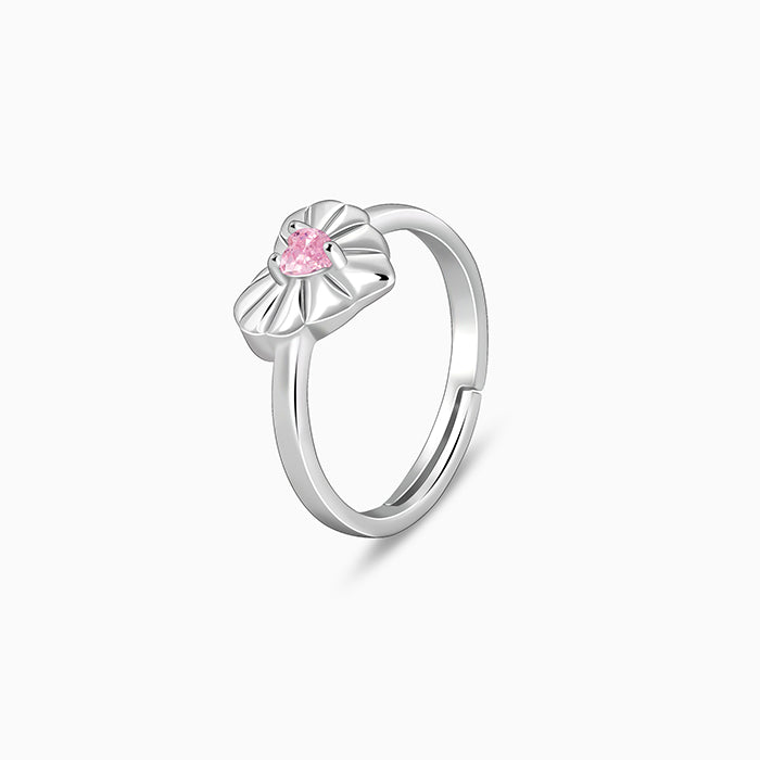 Silver Blushheart Ring