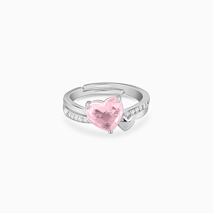 Silver Heart-to-Heart Ring