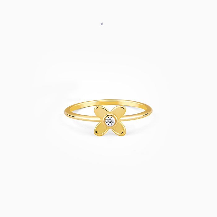 Golden Beautiful Orchid Ring