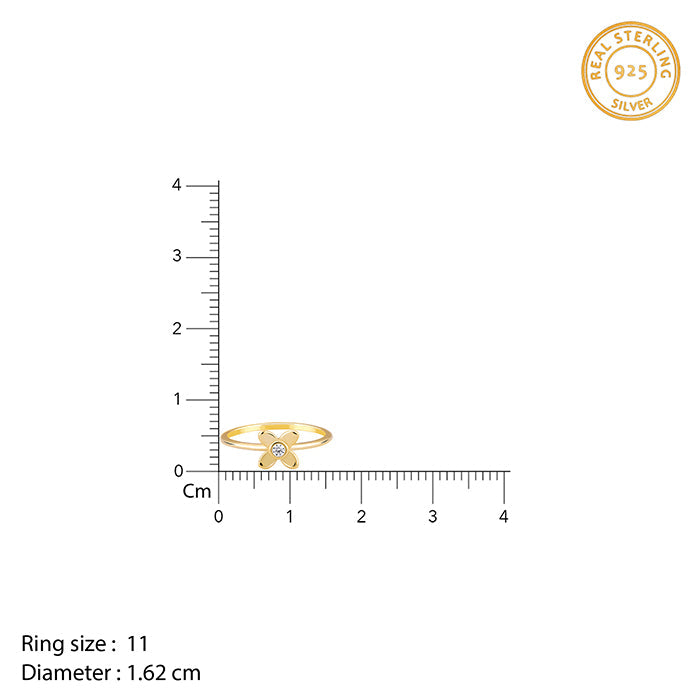 Golden Beautiful Orchid Ring