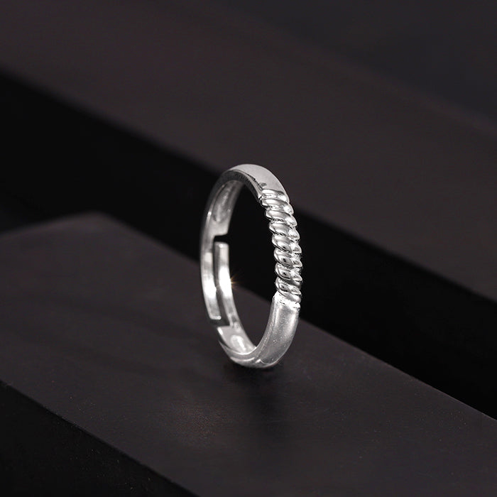 Silver Rope Ring for Him