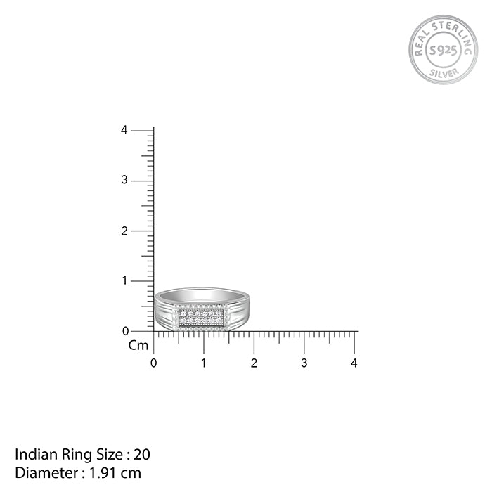 Silver Modern Simplicity Ring For Him