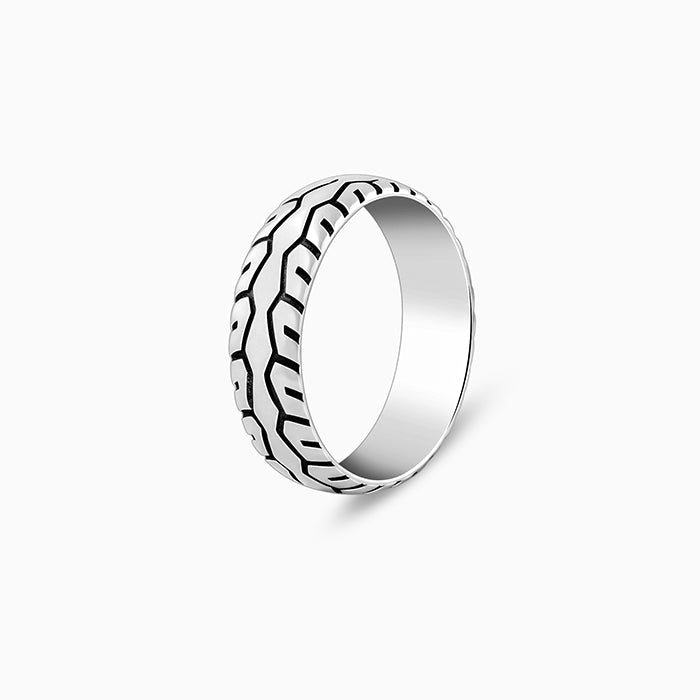 Oxidised Silver Classic Wonder Ring For Him