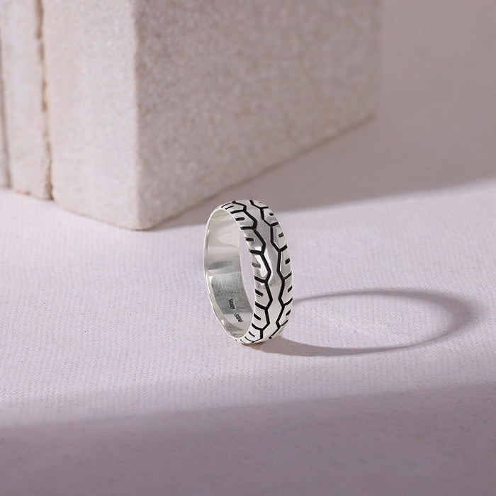 Oxidised Silver Classic Wonder Ring For Him