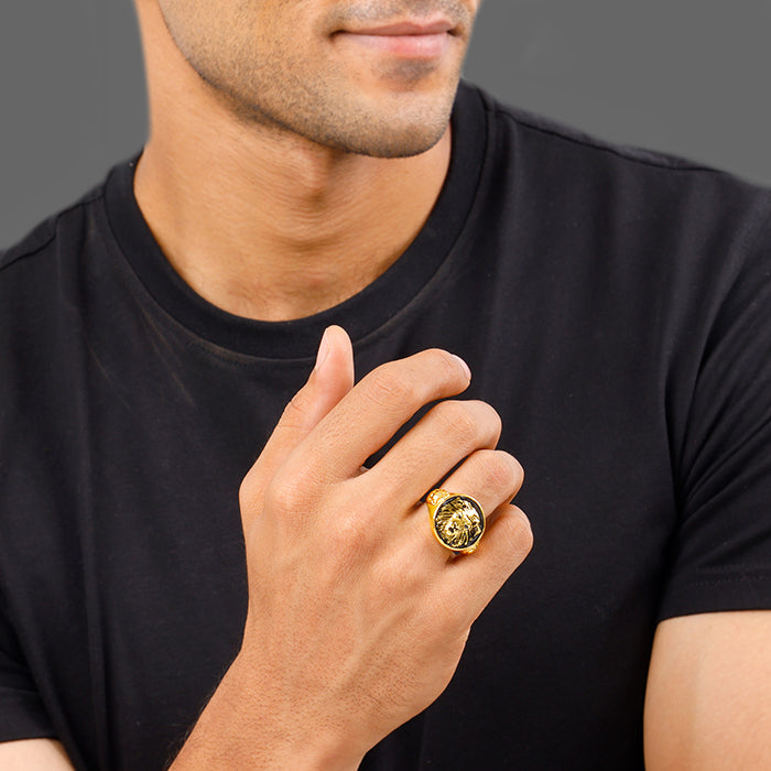 Golden Roar Of Lion Ring For Him