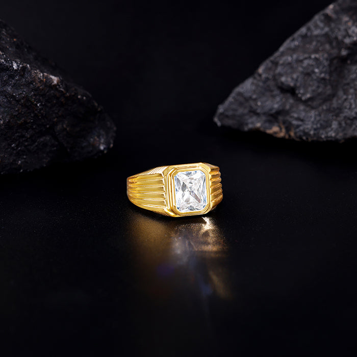 Golden Zircon Glory Ring For Him