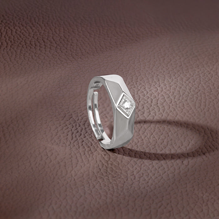 Silver Racy Rugged Ring For Him