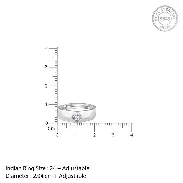 Silver Racy Rugged Ring For Him