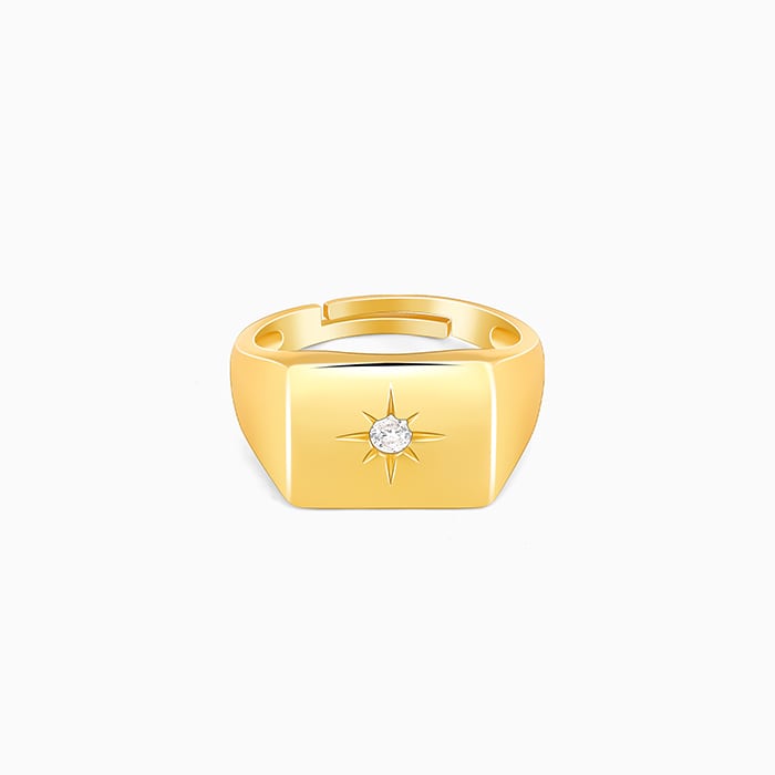 Golden Rise Star Ring For Him