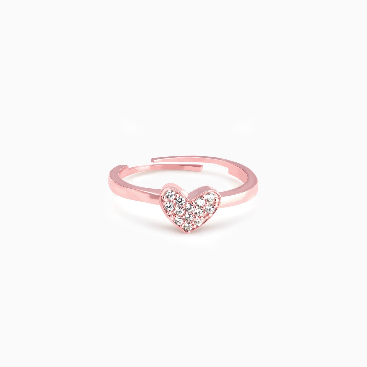 Rose Gold I Heart You Ring