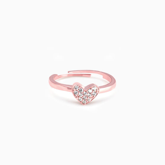Rose Gold I Heart You Ring
