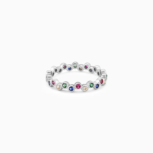 Silver Colourful Elegant Ring