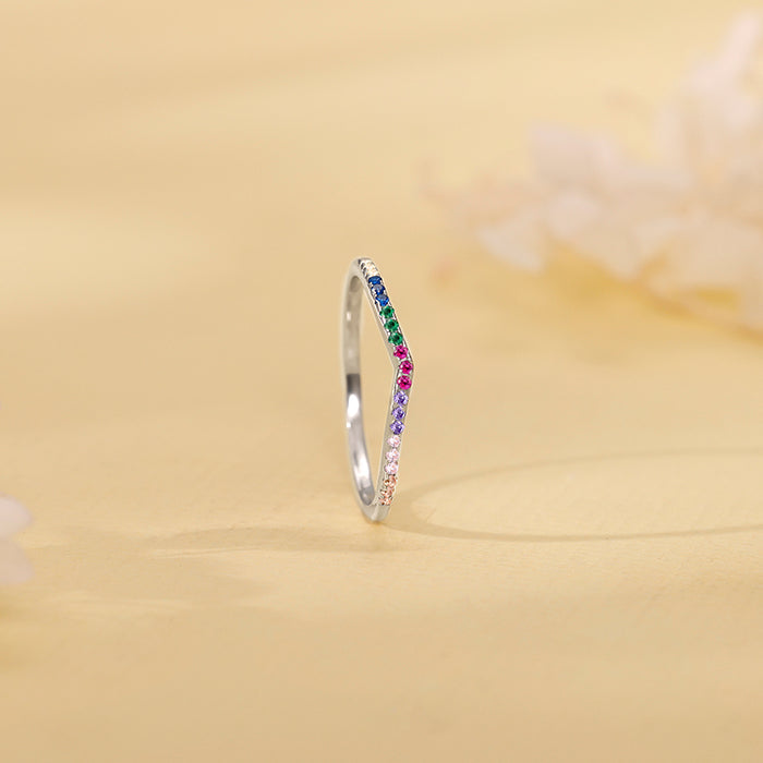Silver Colourful Vanki Ring