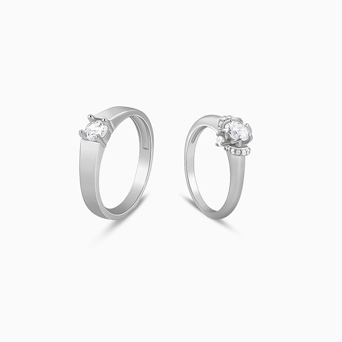 Silver Power Pair Couple Bands