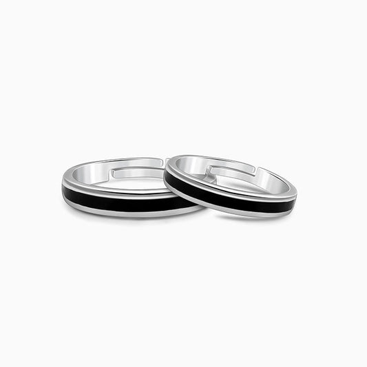 Silver Destined Pair Couple Bands
