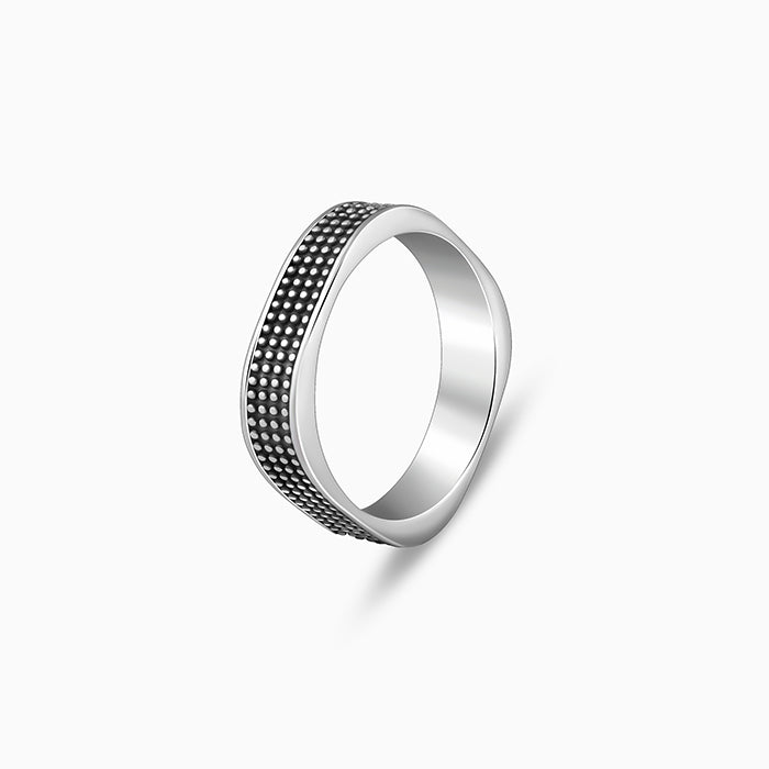 Oxidised Silver Meraki Ring For Him