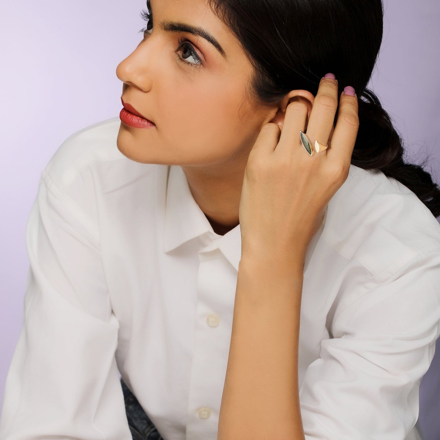 Golden Black Romance Ring