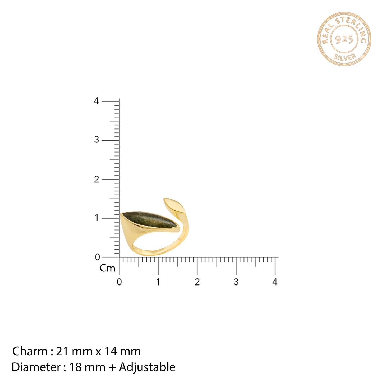 Golden Black Romance Ring