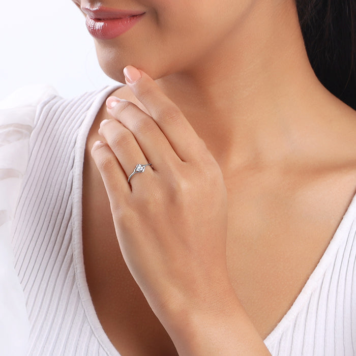 Silver Clover Ring