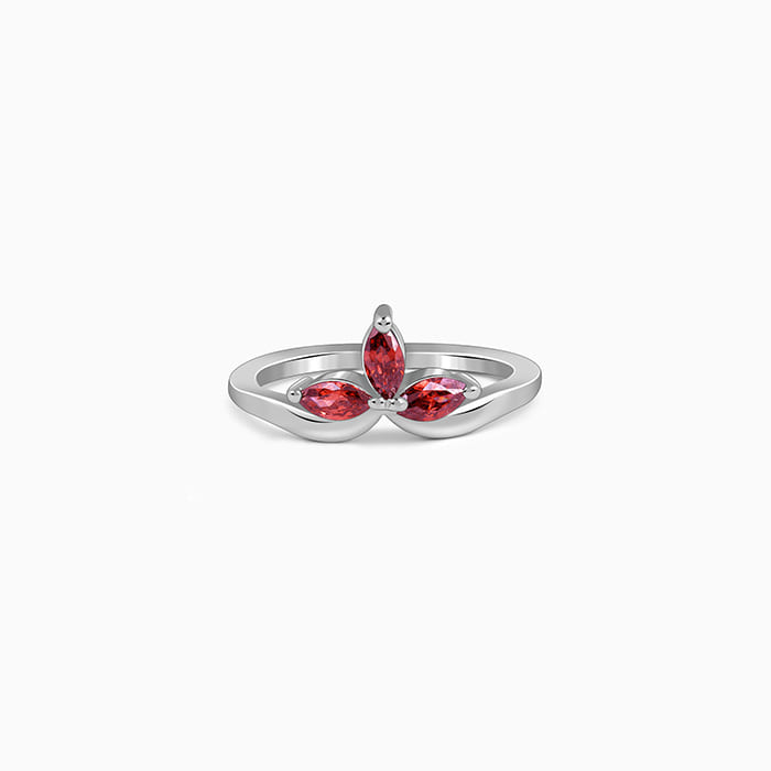 Silver Petal Promise Ring