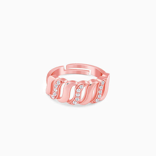 Rose Gold Gracious Wave Ring