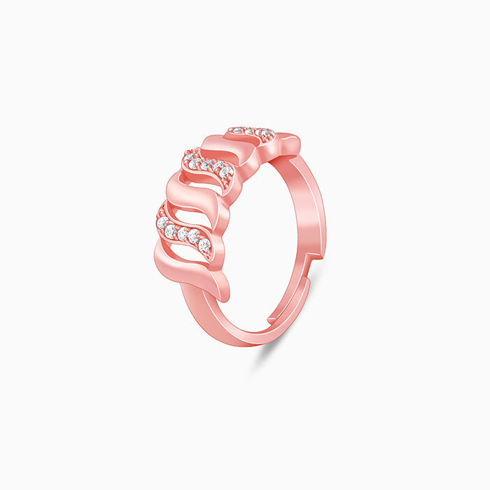 Rose Gold Gracious Wave Ring