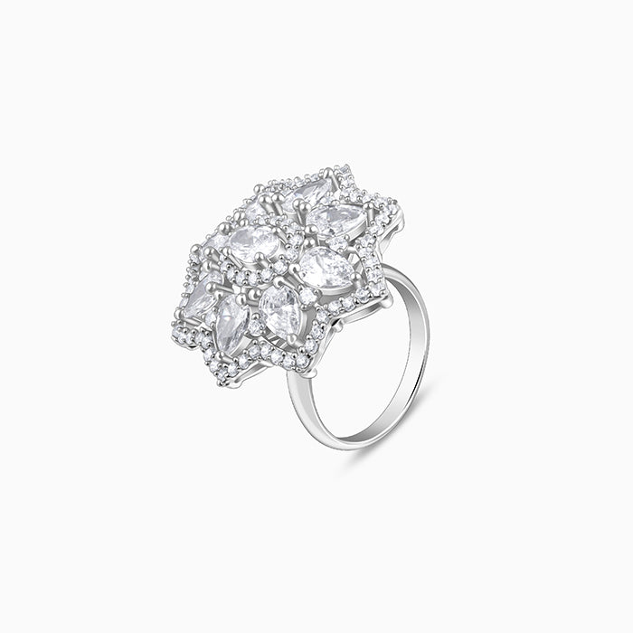 Silver Precious Petals Ring