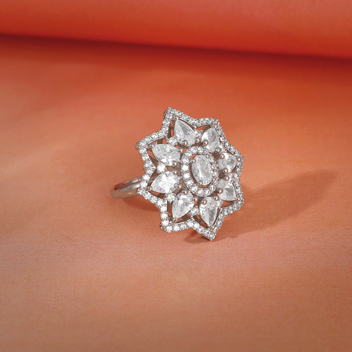 Silver Precious Petals Ring