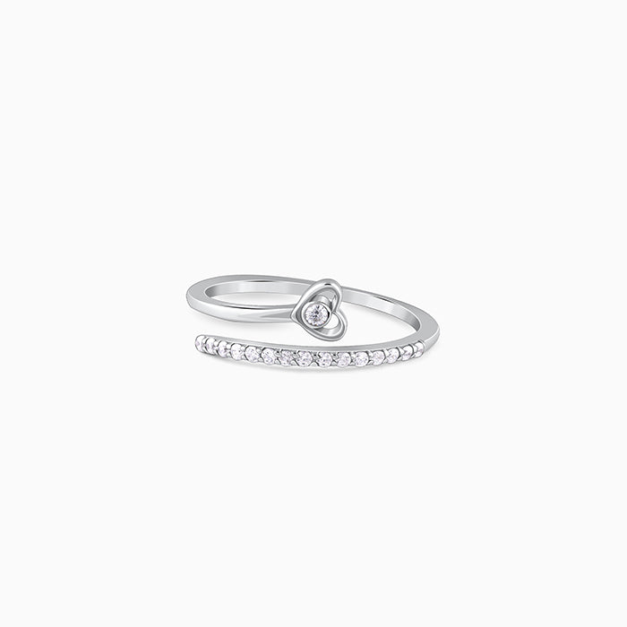 Silver Heartfelt Embrace Ring