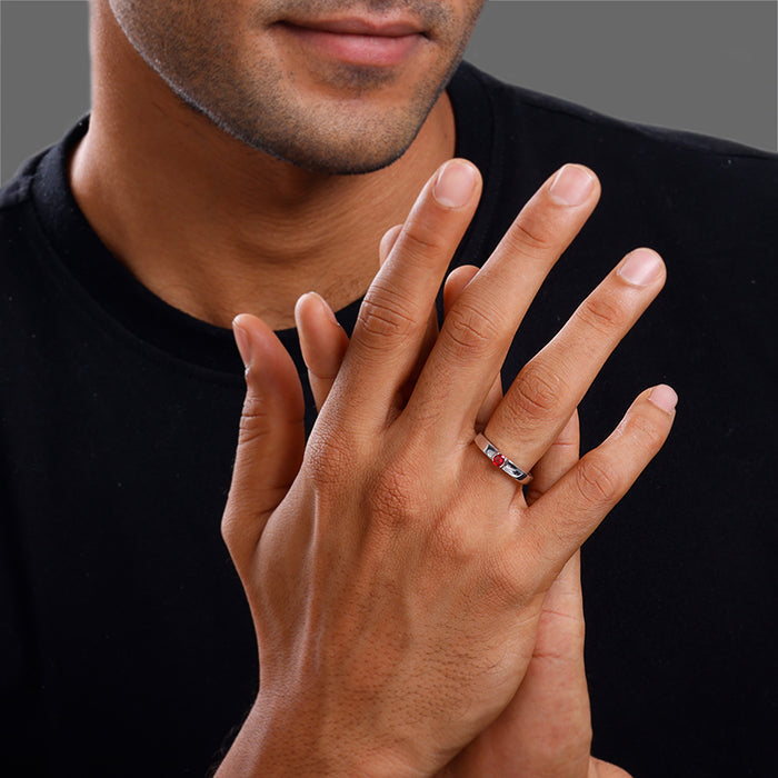 Silver Modern Mystic Ring For Him