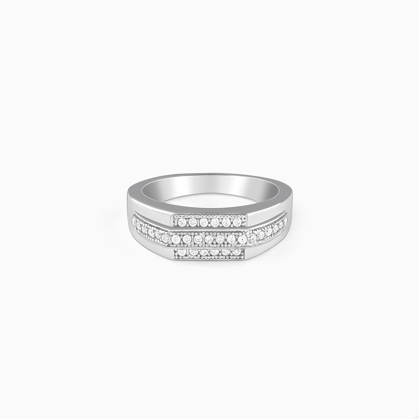 Silver Eternal Path Ring For Him