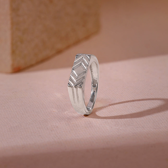 Silver Eternal Symmetry Ring For Him