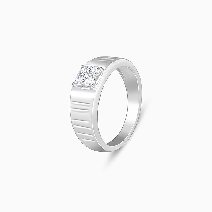 Silver Monolith Ring For Him