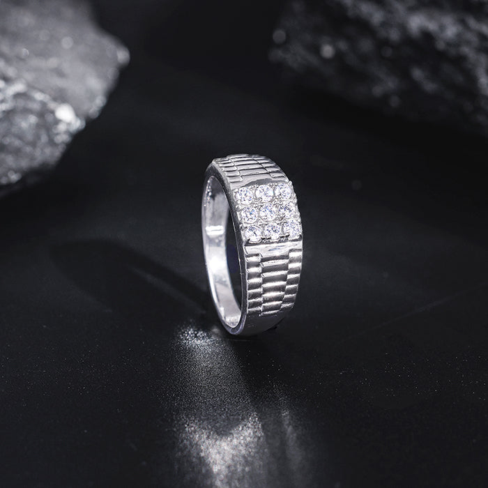Silver Fuego Ring For Him