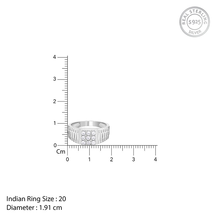 Silver Fuego Ring For Him