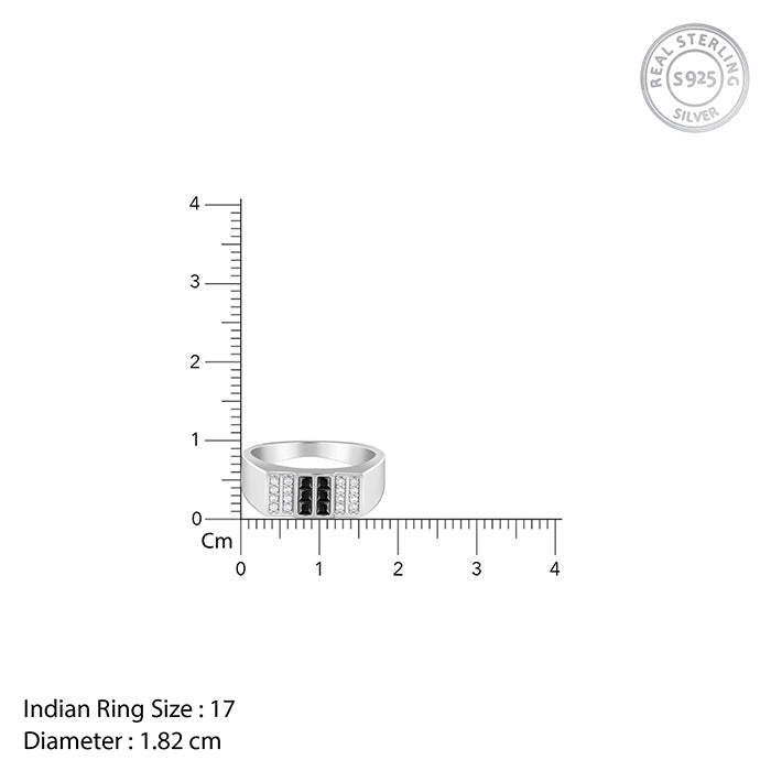 Silver Eminent Glow Ring For Him