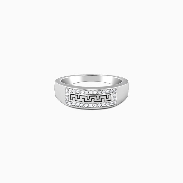 Silver Classy Shimmer Ring For Him