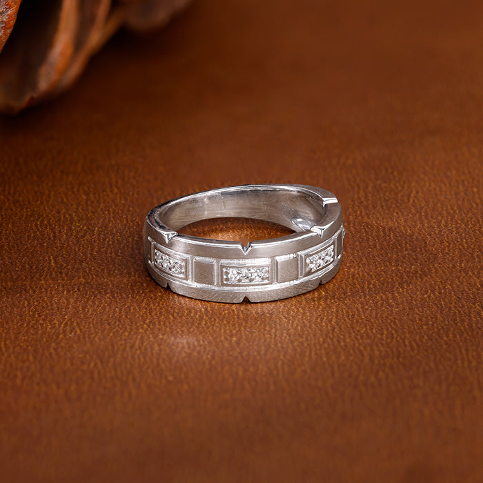 Silver Empire Edge Ring For Him