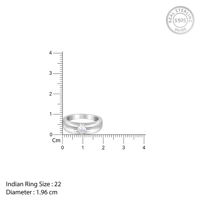 Silver Regal Grid Ring For Him