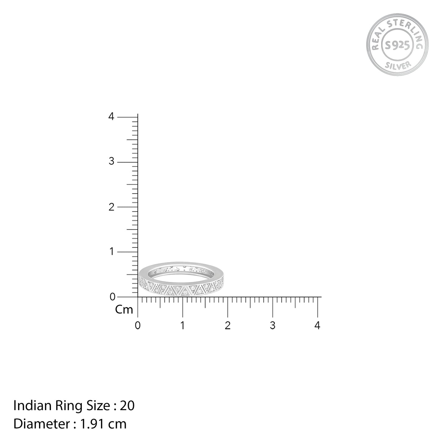 Silver Geometric Triangle Ring For Him