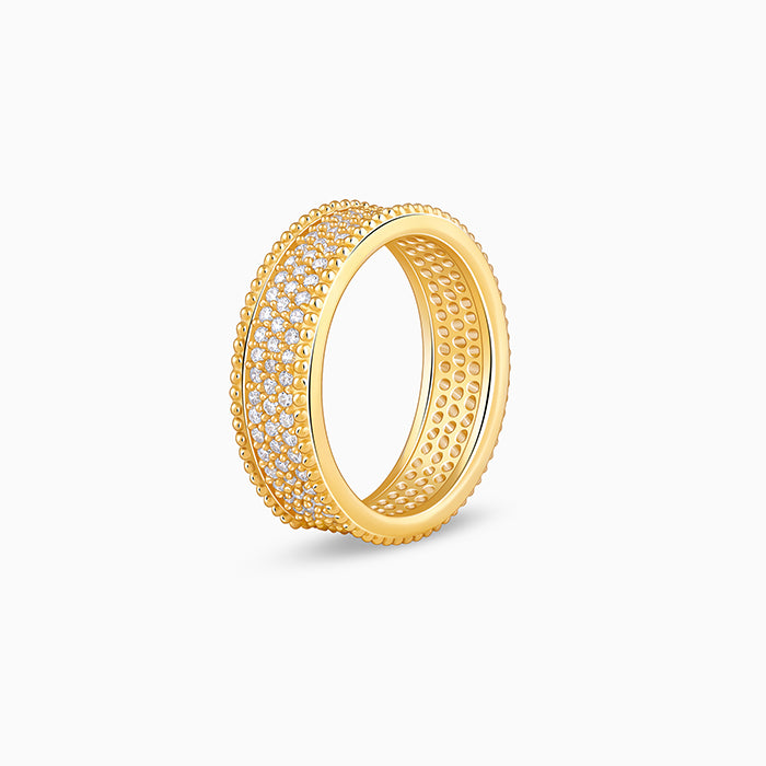 Golden Bold Edge Ring For Him