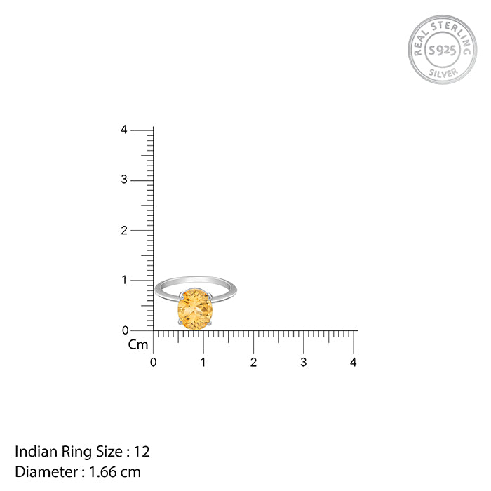 Silver Grace Citrine Ring