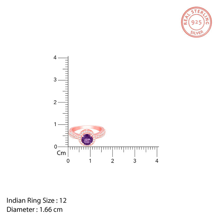 Rose Gold Radiance Amethyst Ring
