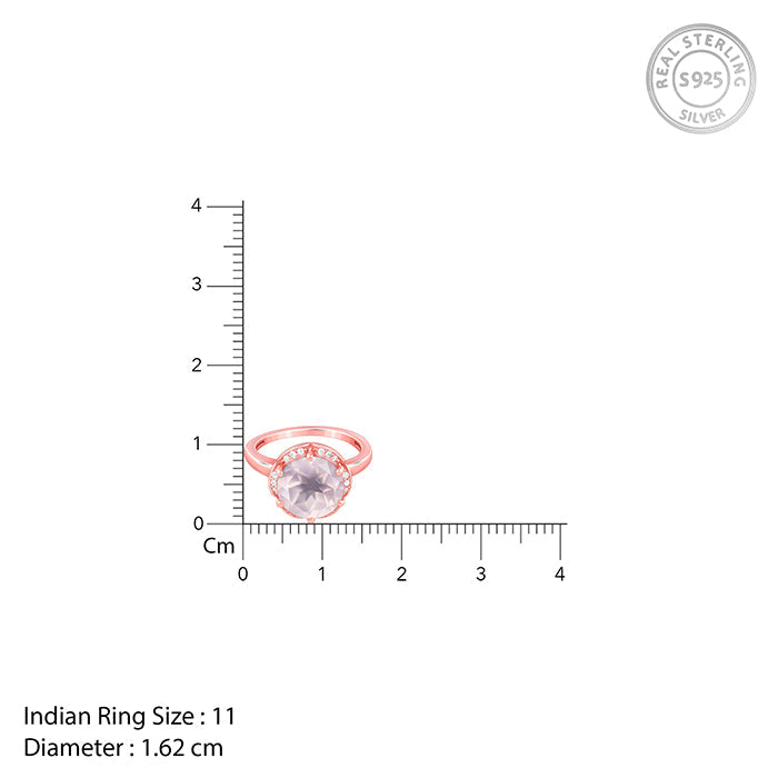 Rose Gold Bloom Rose Quartz Ring