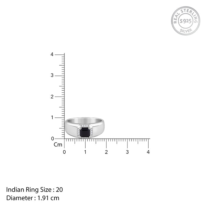 Silver Asphalt Ring For Him